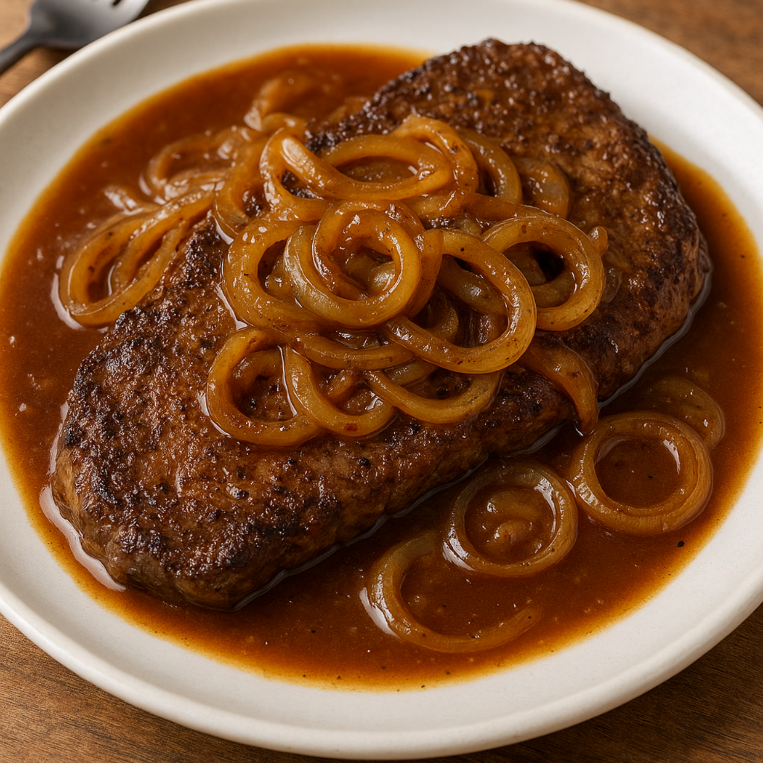 Steak with Onion gravy