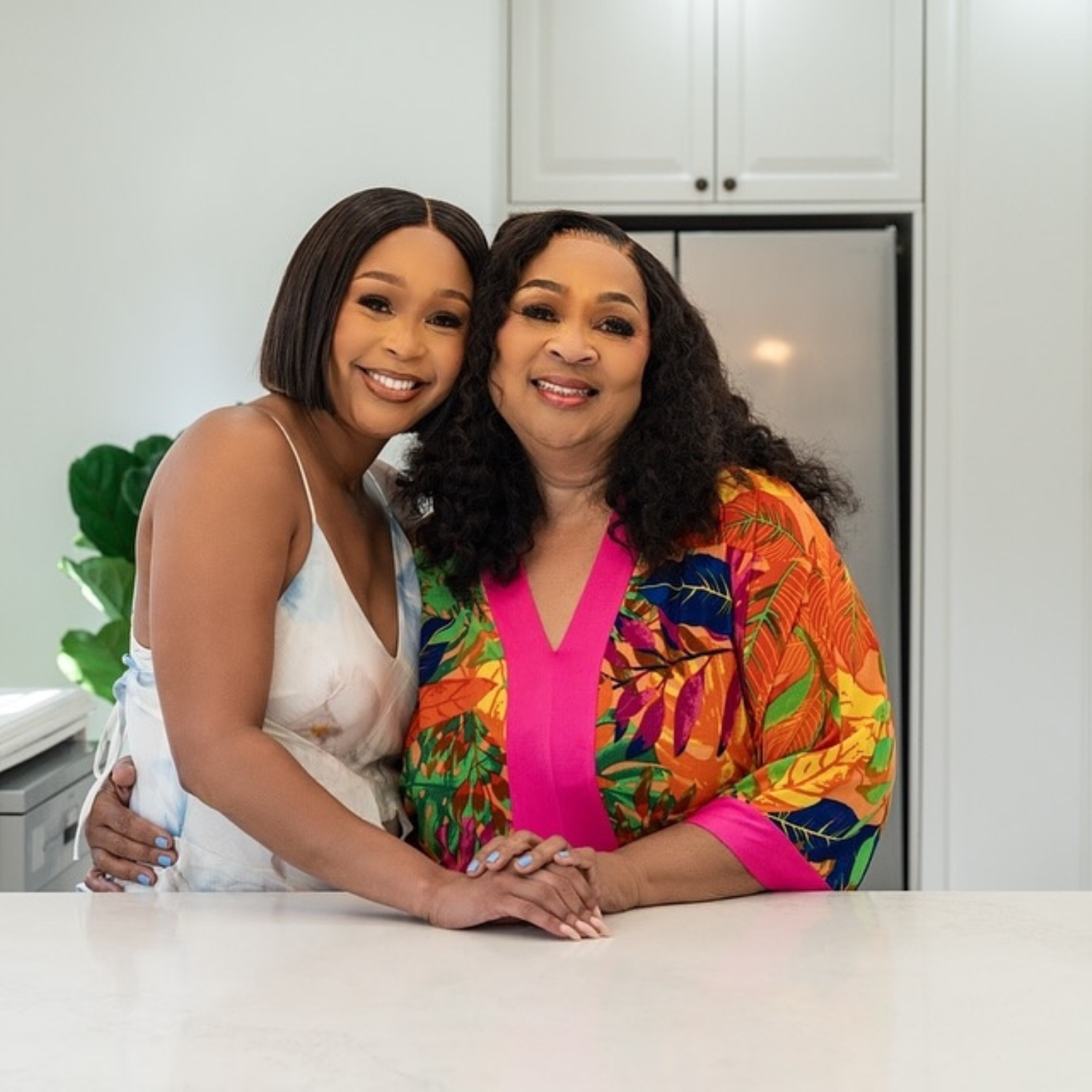 Minnie Dlamini and her mother