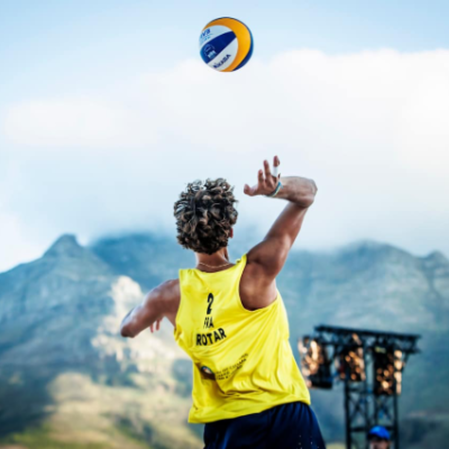 Young man playing Volleyball