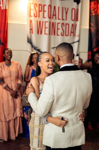 You can see the love in their eyes as they hold each other, smiles lighting up their faces. Picture: Instagram@NtandoRambani