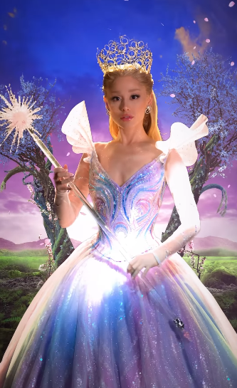 Dressed in full Glinda glam, Ariana Grande captures a true princess-like charm in 'Wicked for Good'. Picture: Instagram@WickedMovie