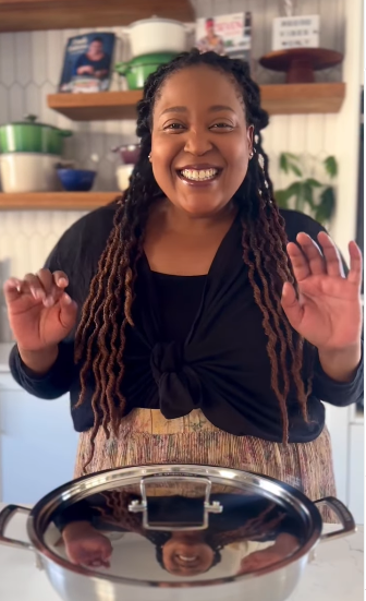 The amazing Chef Zola Nene in her element, whipping up something delicious! Picture: Instagram@ZolaNene