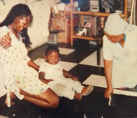 An old photo of the late Brenda Fassie and her son Bongani, pictured when he was just a little baby. Picture: Instagram@BonganiFassie