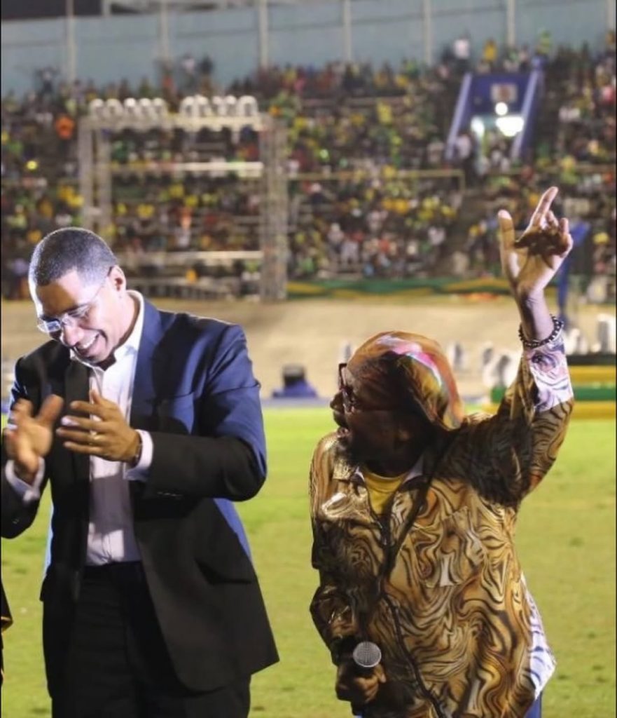 Jamaican Prime Minister Andrew Holness and the late reggae legend Jimmy Cliff. Picture: Instagram@AndrewHolness