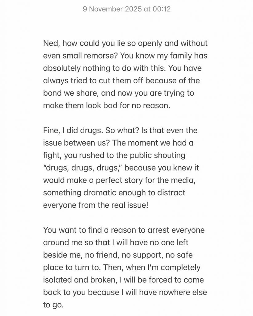 A statement shared by Regina Daniels on her Instagram page. Picture: Instagram@ReginaDaniels