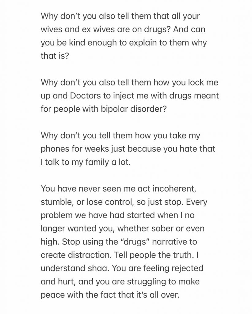 A statement shared by Regina Daniels on her Instagram page. Picture: Instagram@ReginaDaniels