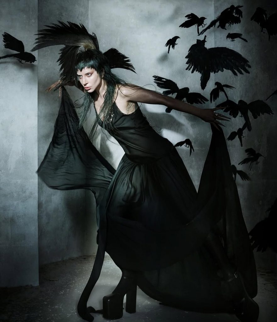 Gaga in signature all-black as she is striking a pose that defines her style. Picture: Instagram@LadyGaga