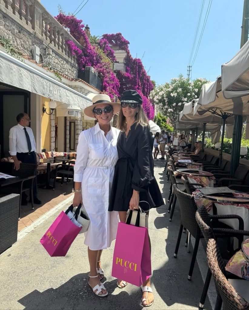 Kris Jenner and her longtime friend Dee Ocleppo Hilfiger at a holiday destination, carrying shopping bags, smiling, and living their best lives. Picture: Instagram@KrisJenner