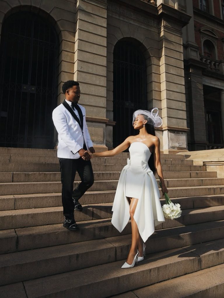 Forever started here: Thabsie and Thando, hand in hand, and so happy. Picture: Instagram@Thabsie