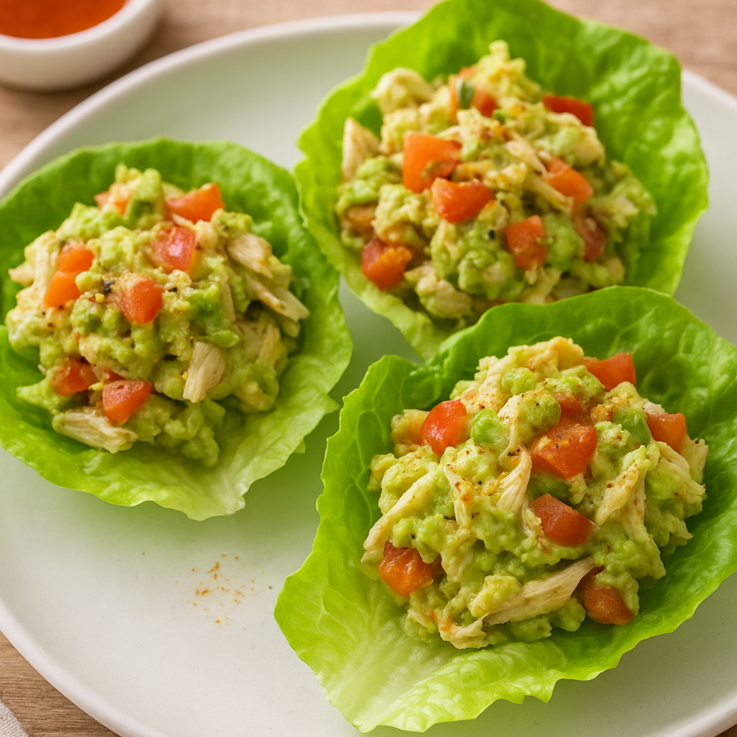 Creamy Avocado & Tomato Chicken Cups