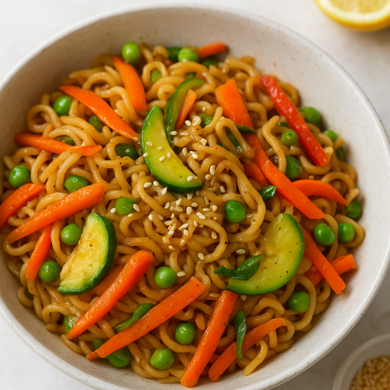 Honey-Garlic Veggie Noodles