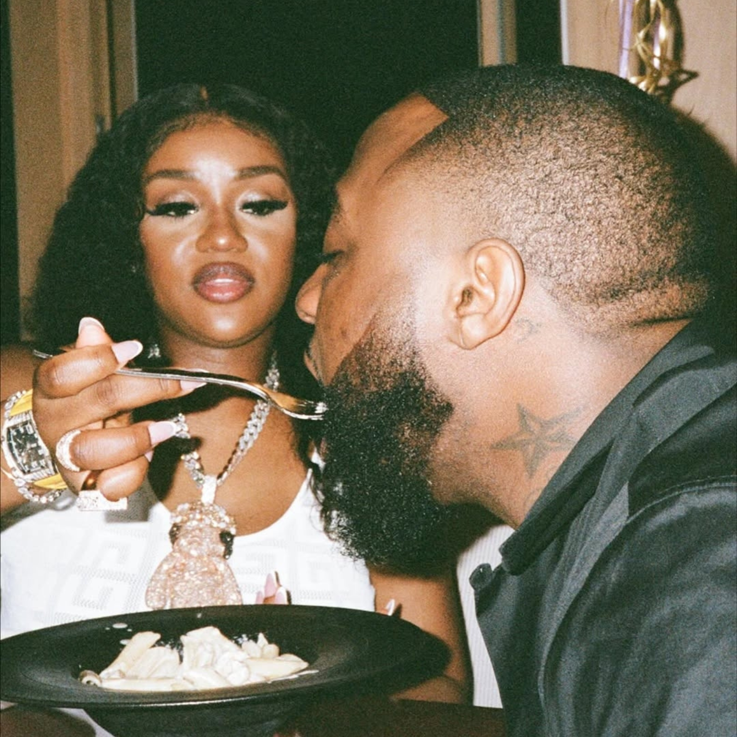 Musician Davido and his wife