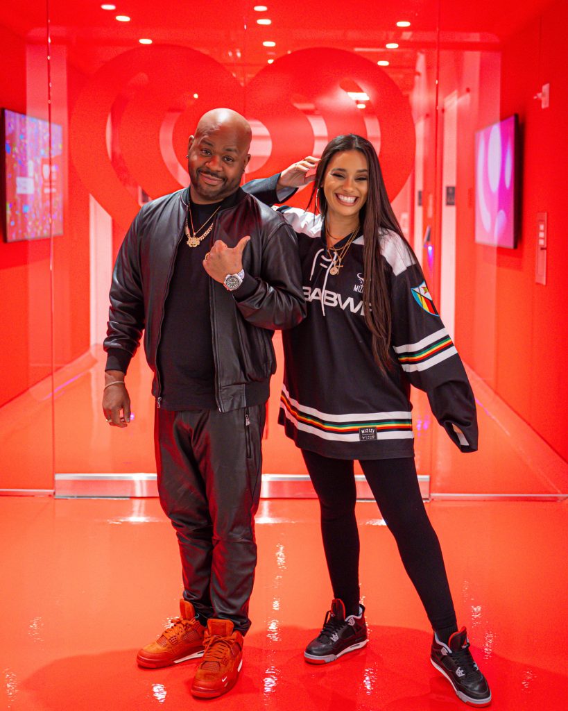 Kim Jayde linking up with the legendary DJ Will NYC. Picture: Supplied