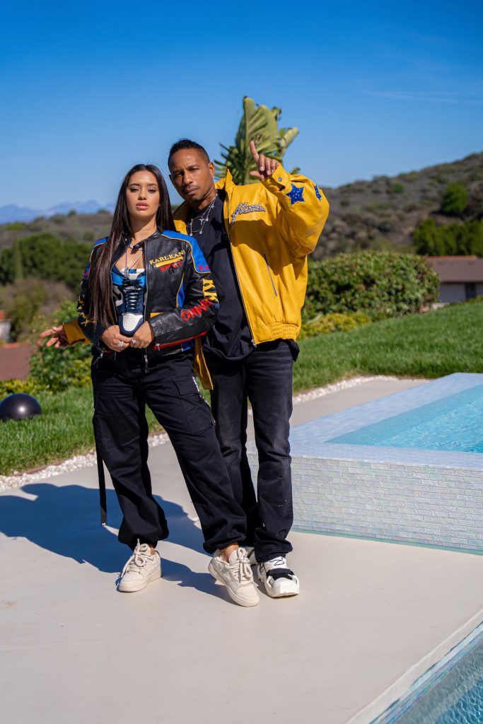 Kim Jayde with fashion icon Karl Kani. Picture: Supplied