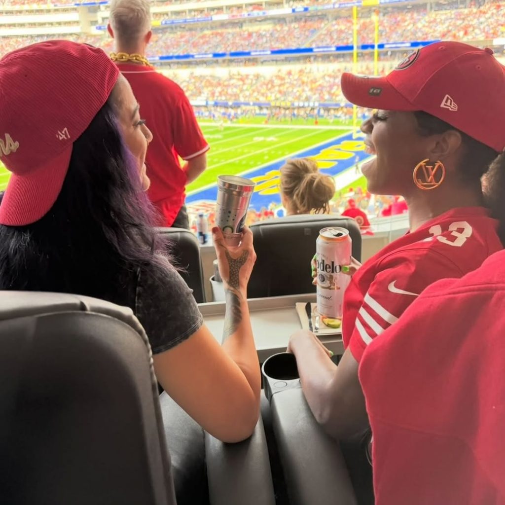 Bayley and Naomi enjoying a sporty outing together. Picture: Instagram@Bayley