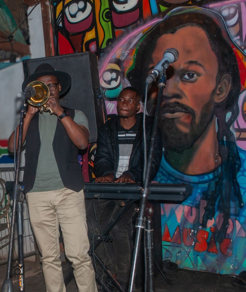 A band performing live on stage at Soweto Gallery. Picture: Supplied
