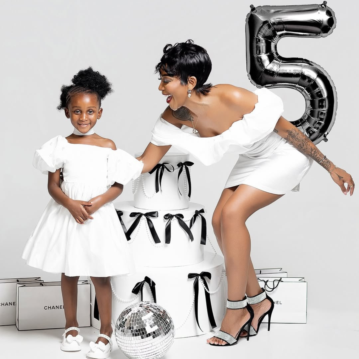 Happy Simelane and her daughter Paris