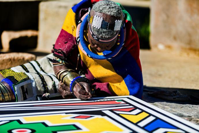 Dr. Ester Mahlangu has earned acclaim at home and abroad for her stunning Ndebele art. Picture: Supplied