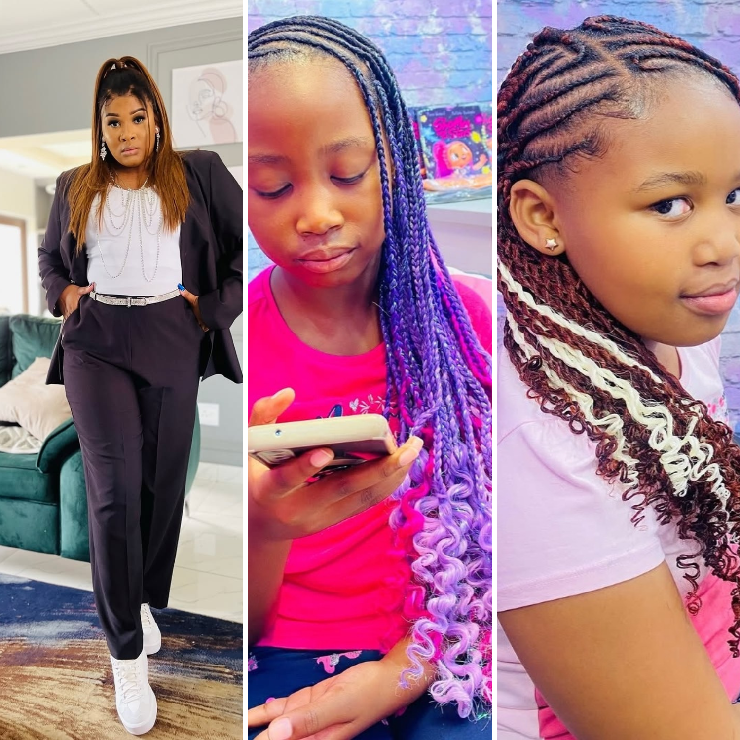 Media personality Lady Du and the kids