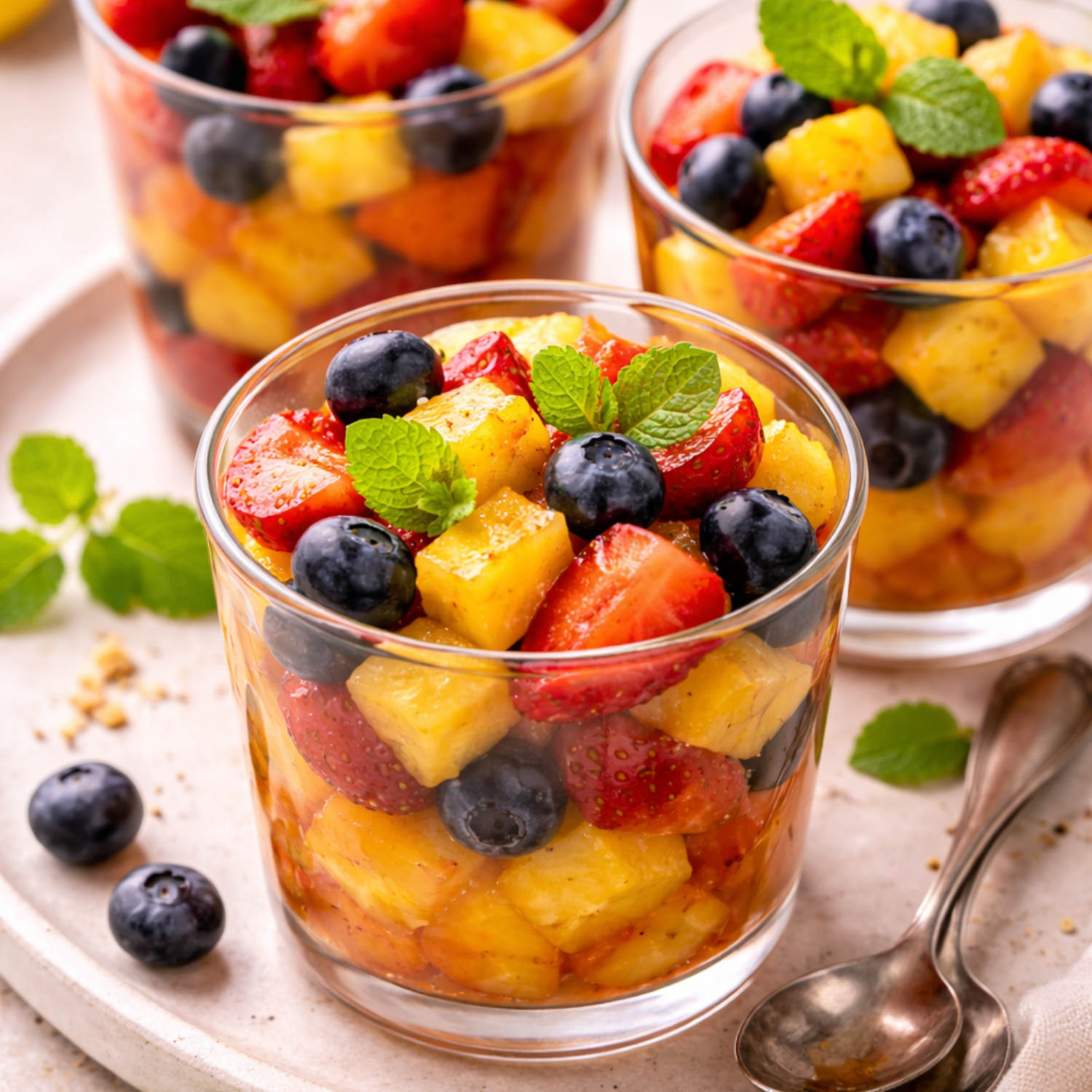 Pineapple & Berry Glow Cups