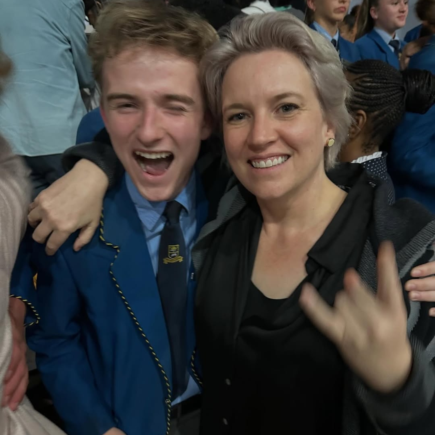 Singer Karen Zoid and her son Ben Francis