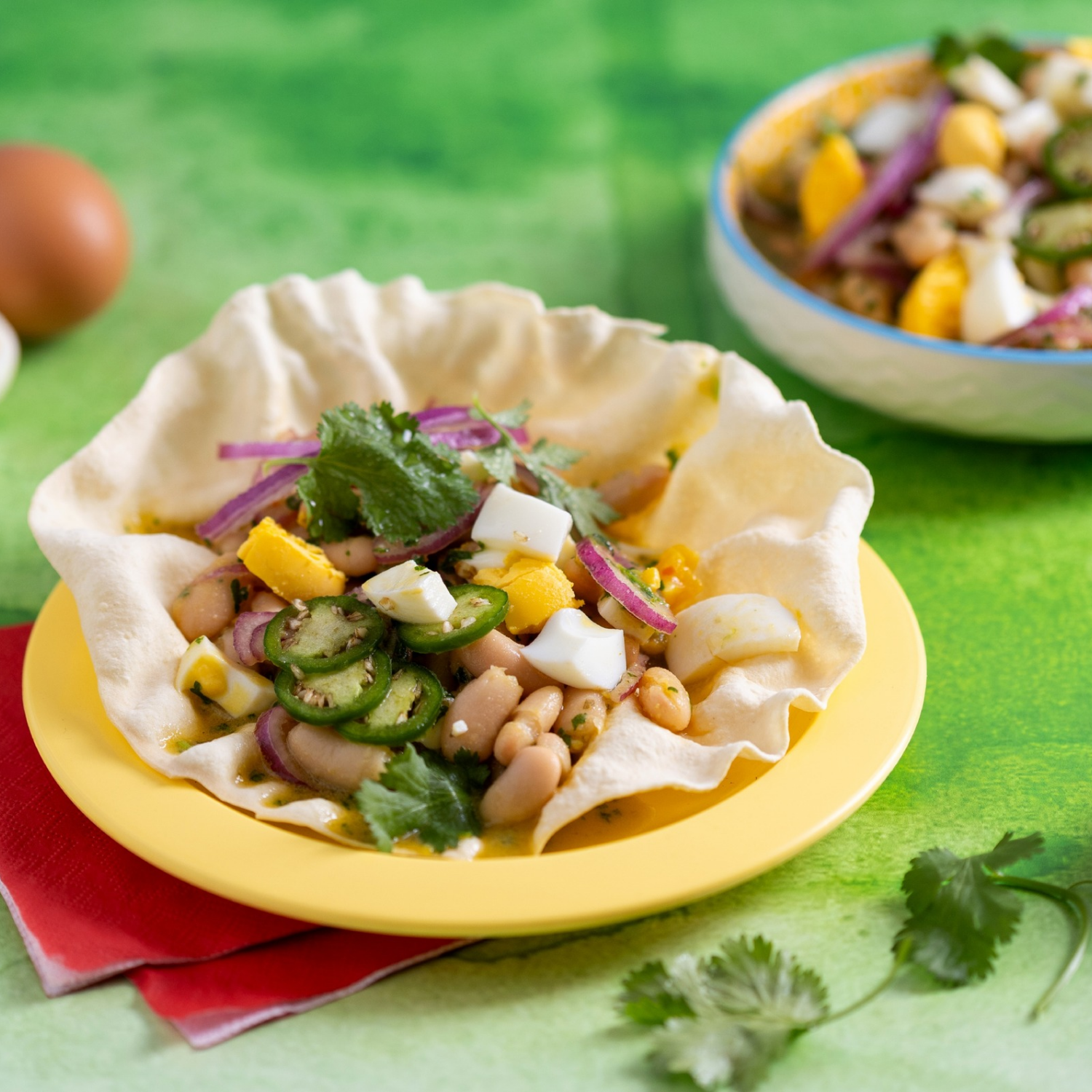 Marinated Beans and Chopped Eggs