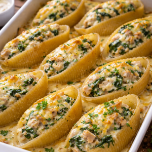 Today’s Tasty Pick: Creamy Chicken & Spinach Stuffed Pasta Shells