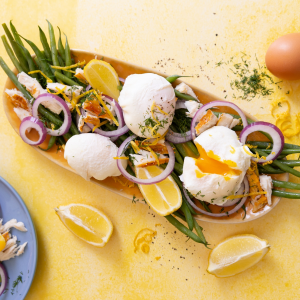 Today’s Tasty Pick: Poached Egg, Smoked Fish and Green Bean Salad