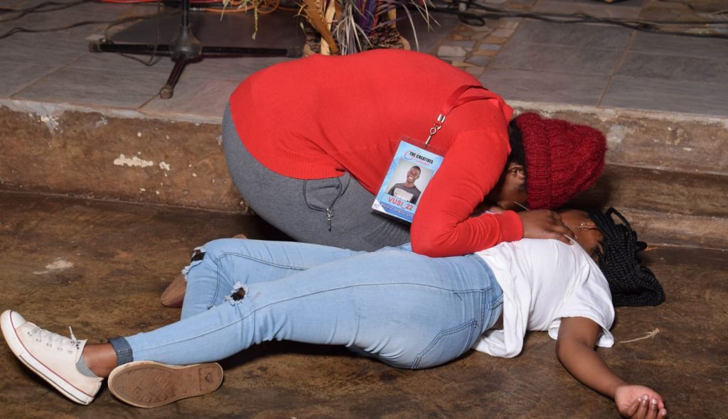 Nokulunga and Lusanda perform a captivating drama on The Creatives Production stage. Picture: Supplied