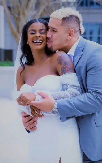 Solo Sikoa and his wife, Almia Williams, sharing a joyful moment together. Picture: Instagram@Rikishi
