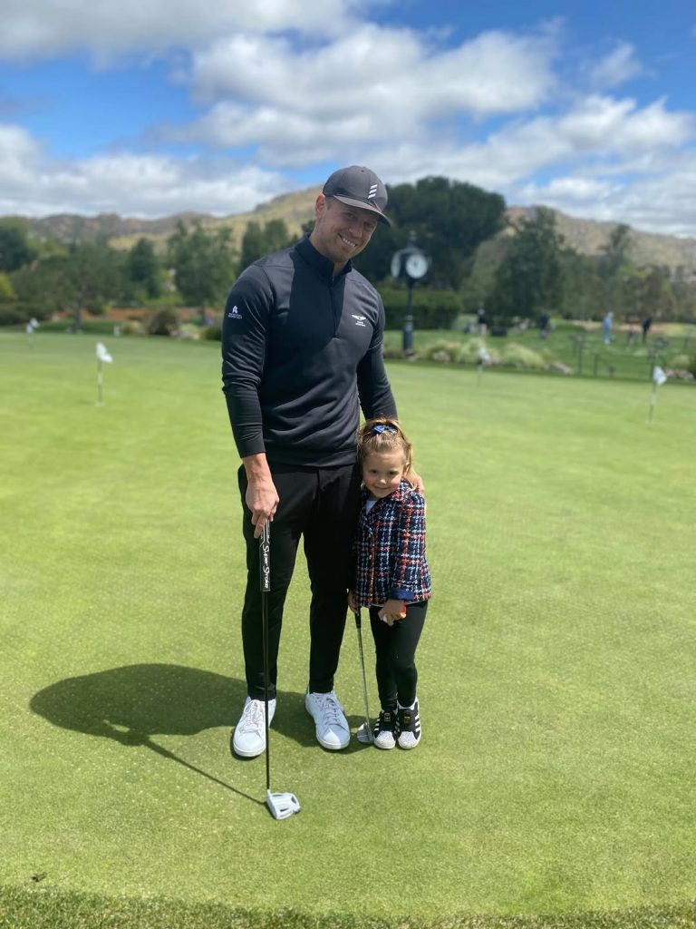 The Miz and Monroe spending time together at a golf course. Picture: Instagram@Mikethemiz