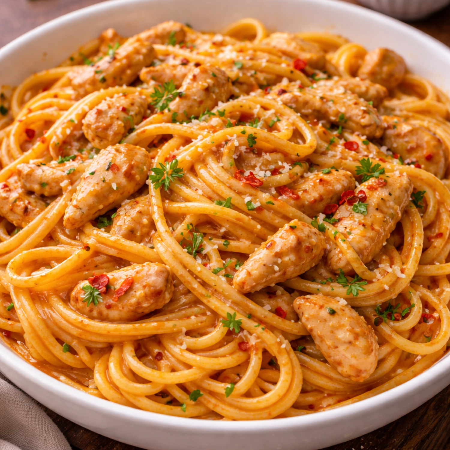 Today’s Tasty Pick: Creamy Sweet Chilli Chicken Spaghetti
