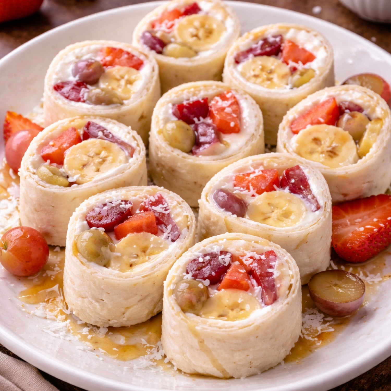 Creamy Yogurt Fruit Parfait Rolls