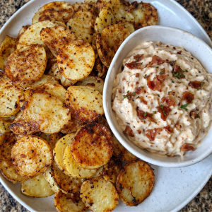 Today’s Tasty Pick: Crispy Potato Rounds with Creamy Bacon Dip