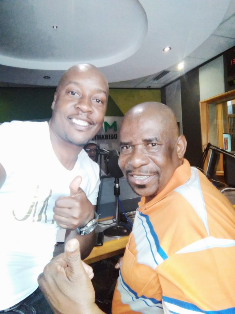 A photo of Mpho with his late mentor, the legendary musician Dan Tshanda. Picture: Supplied