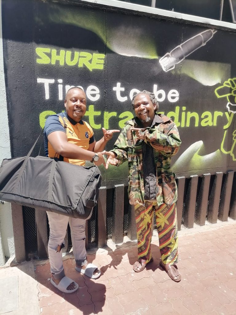 Mpho and legendary musician Thuthukani Cele, former band leader for the late reggae icon Lucky Dube. Picture: Supplied