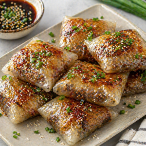 Today’s Tasty Pick: Sticky Honey Beef Rice Paper Pockets