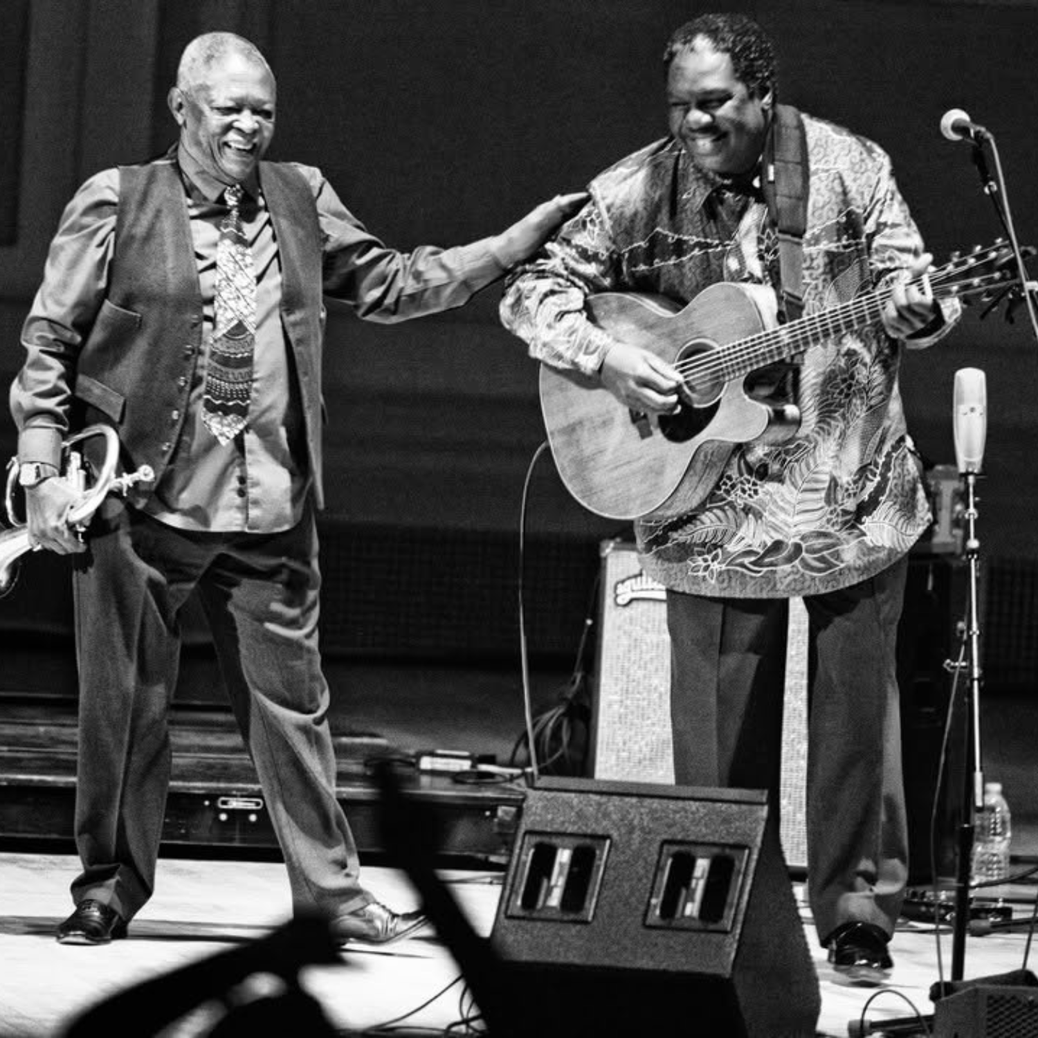 The late Bra Hugh Masekela and Vusi Mahlasela