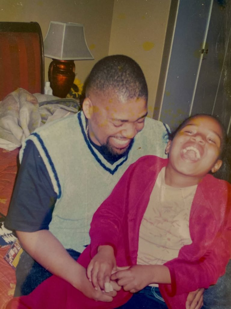 A throwback photo of the late Shona Ferguson holding a young Lesedi Matsunyane when she was still a little girl. Picture: Instagram@SediMatsunyane