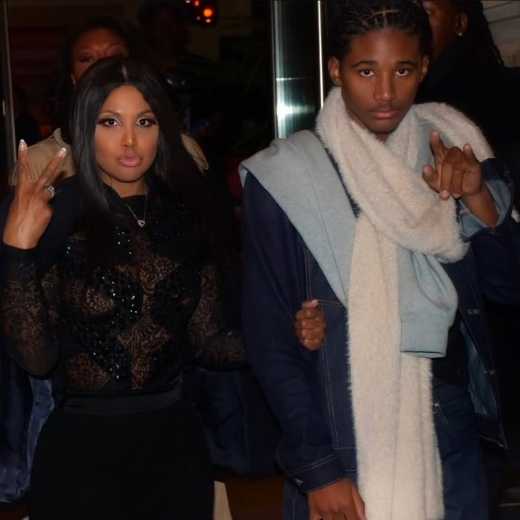 The duo captured at an event, with Diezel now older. Picture: Instagram@ToniBraxton