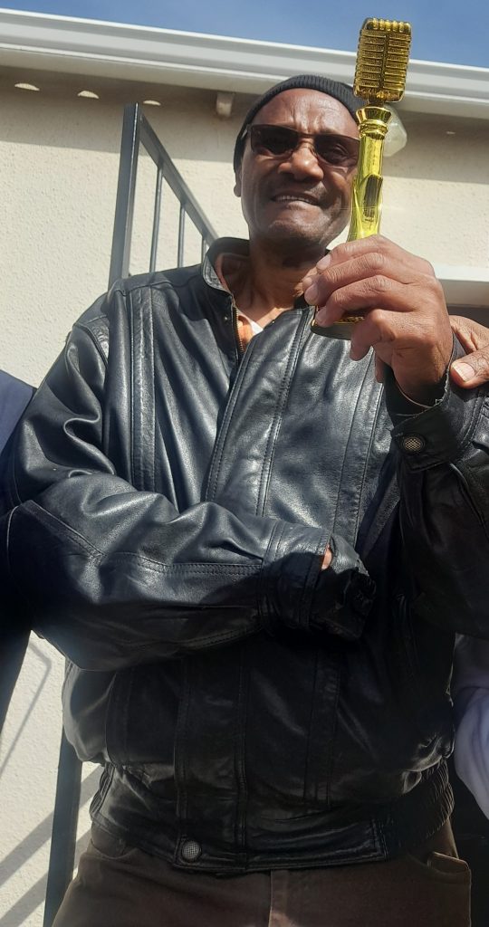 SupaFrika, the man of the moment, beamed with pride and excitement as he held his golden trophy. Picture: Author's Own