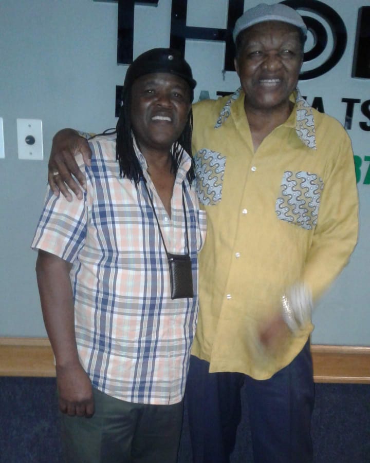 A photo featuring the legendary Maxwell Mojapelo alongside his friend Condry Ziqubu. Picture: Supplied