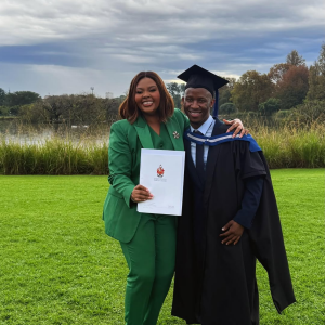 Anele Mgudlwa is on cloud nine as her former PA graduates from GIBS