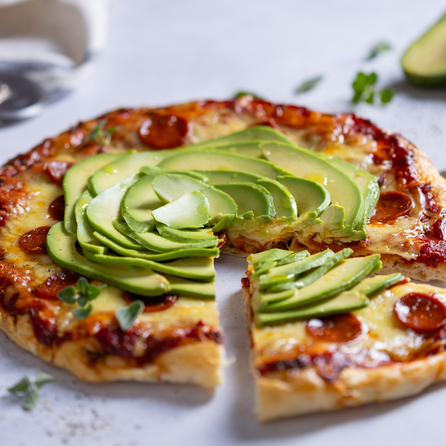 Quick Pepperoni Avo Pizza
