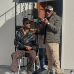 Legendary musician SupaFrika with Sydney Pepe and Papa.