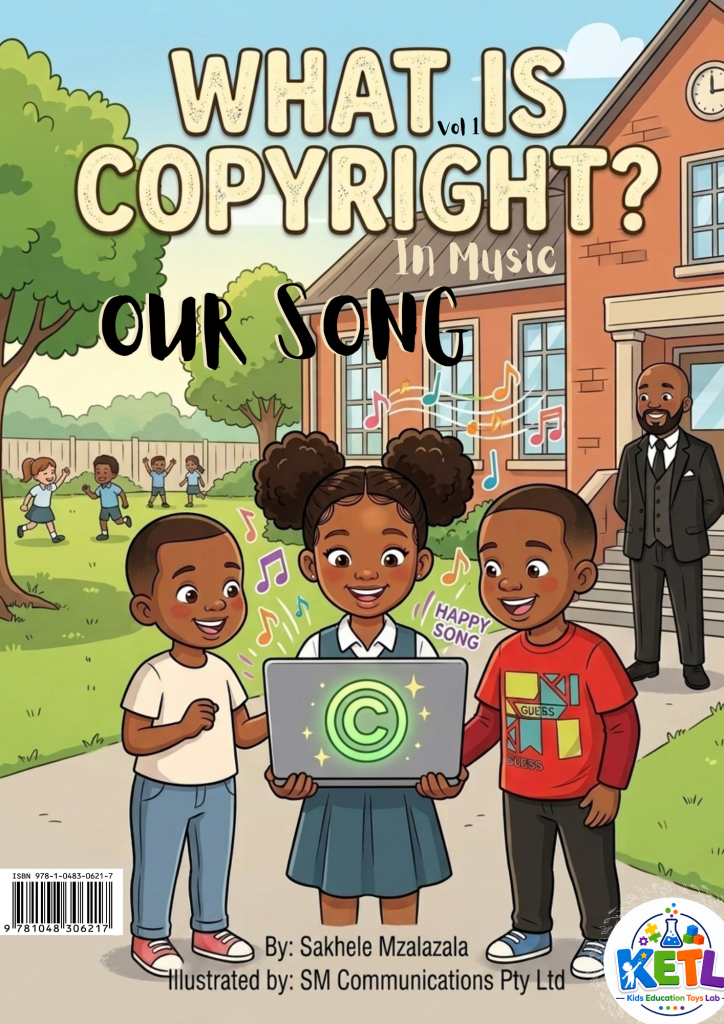 Cover artwork for Sakhele’s latest educational children’s book, "What Is Copyright? Our Song, Volume One". Picture: Supplied