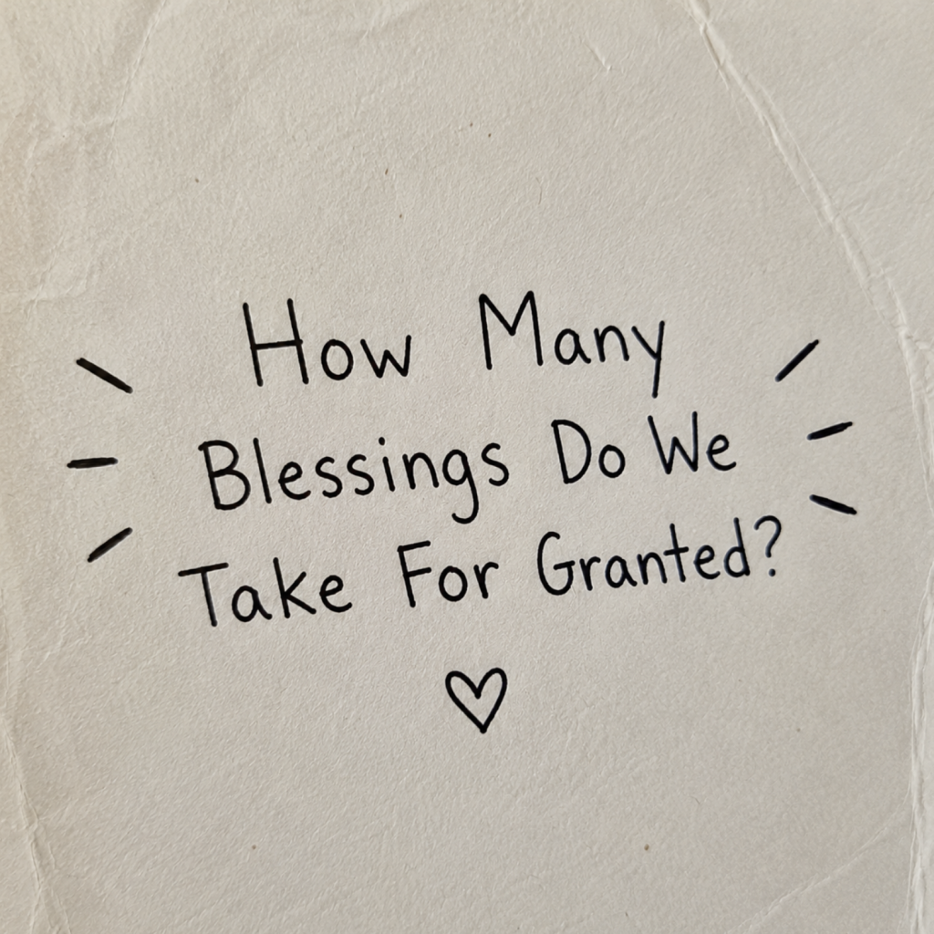 How Many Blessings Do We Take For Granted?