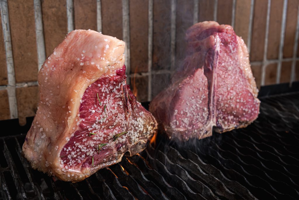The fire-grilled Florentina steak. Picture: Supplied