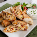 Crispy Chicken & Bacon Tortilla Rolls