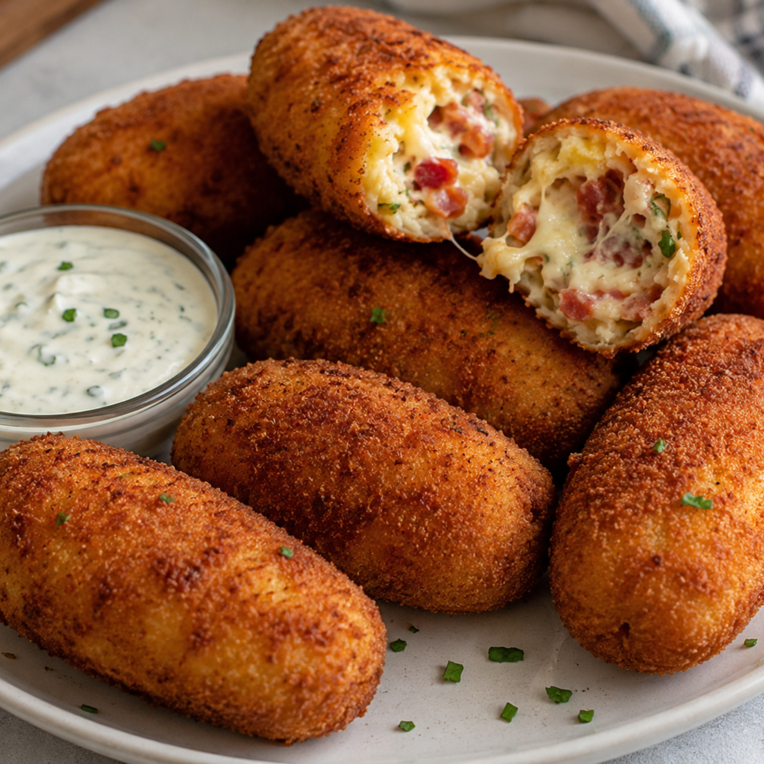 Loaded Chicken & Potato Croquettes